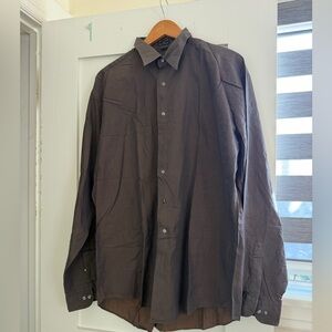 Evergreen Men's Brown Button-Up shirt